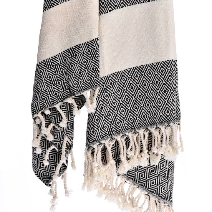 Buck Naked Soap Company - Wholesale Hand Towel - Carbon Diamond Turkish Cotton Hand Towel