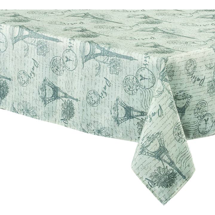 Paris - Charcoal - 100% Polyester Tablecloth for wholesale by Texstyles Deco Inc.
