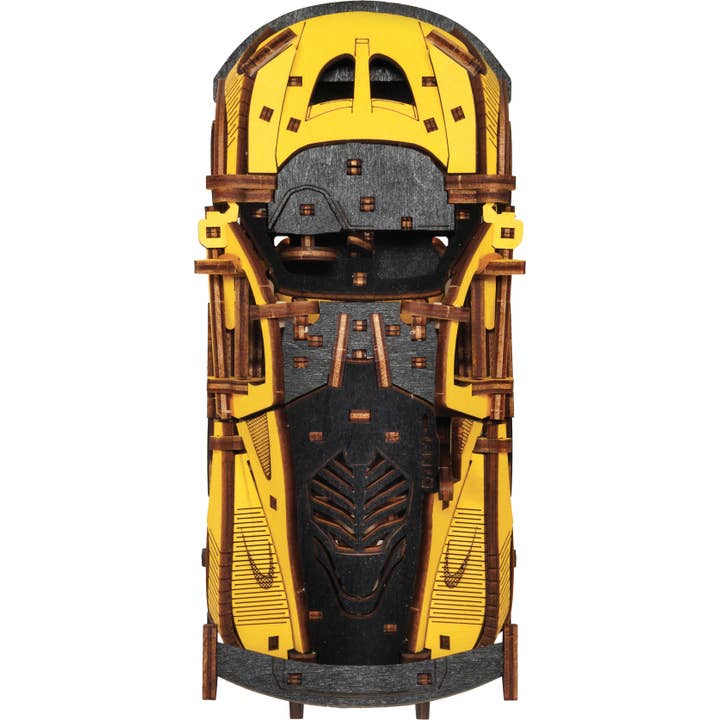 Graine Créative - Wholesale Wood Toy - Kids - 3D MODEL YELLOW CAR EWA8