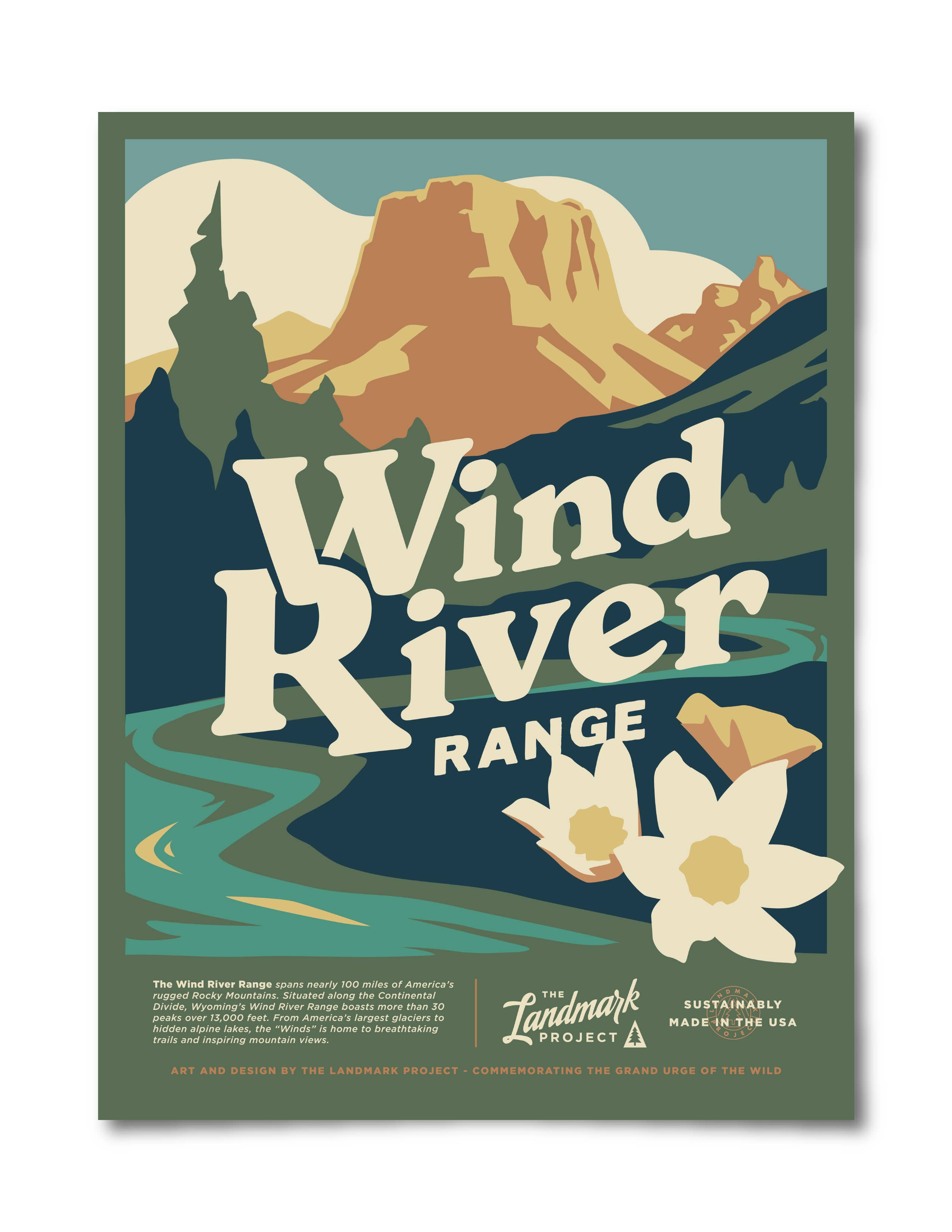 The Landmark Project - Wholesale Poster - Wind River Range - 12x16 Poster