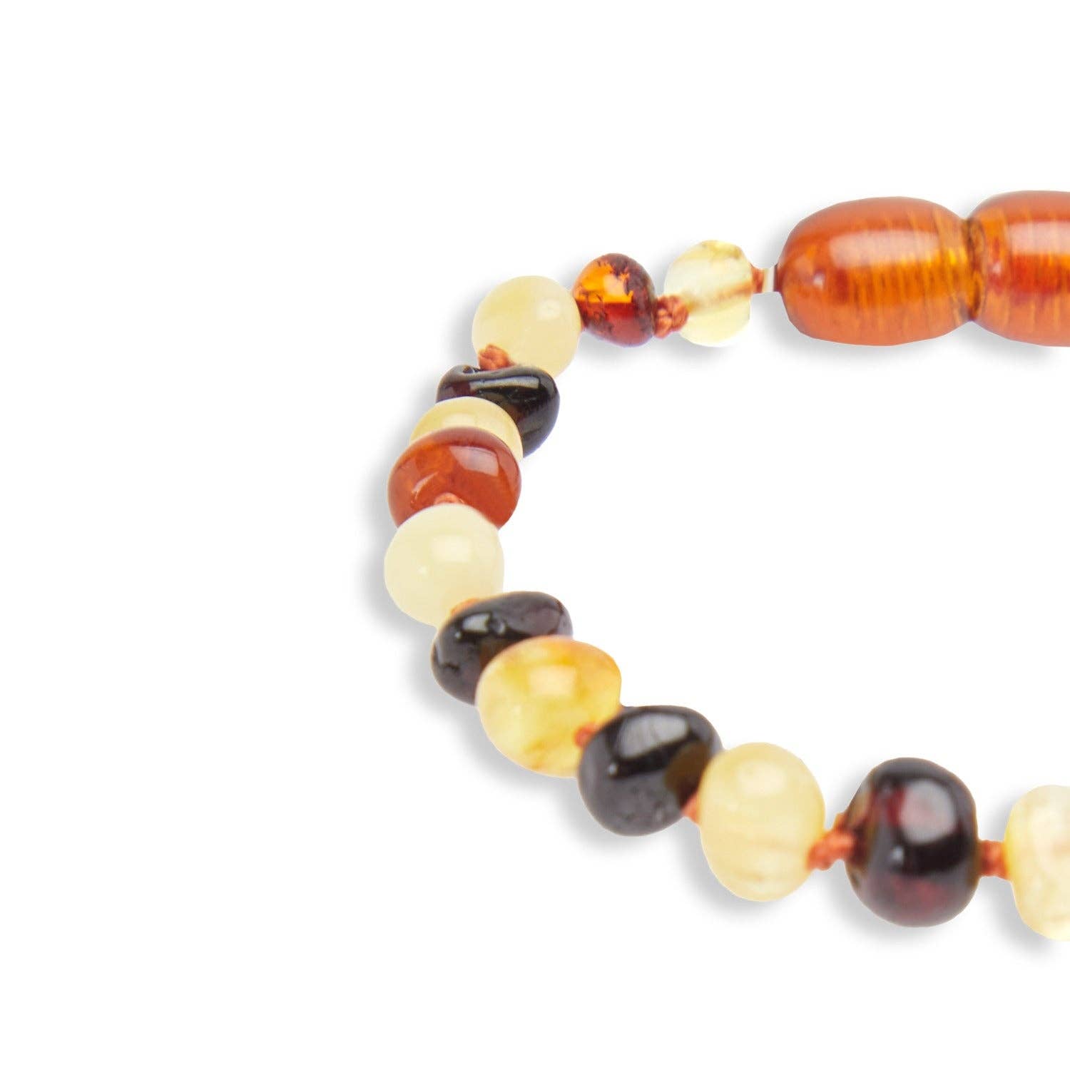 KARMA YOGA SHOP - Venta al por mayor Pulsera de cuentas - Niños - Pulsera de ámbar de 4 colores «Earth Forces» para bebé2