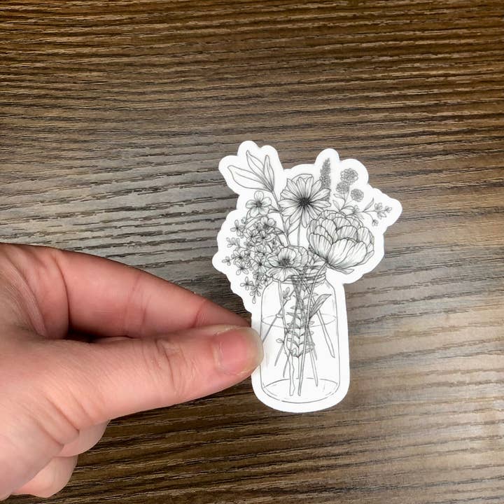 Black mason jar flowers for wholesale by Mason Jar Designs