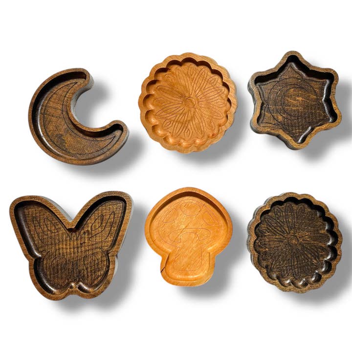 Third Eye Creation Company - Wholesale Decorative Tray - Nature-Inspired Catchall Tray Bundle - Set of 6