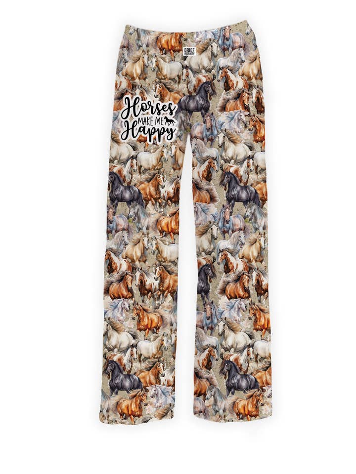 BRIEF INSANITY - Wholesale Sleepwear Bottom - Women's - Horses Make Me Happy Pajama Lounge Pants
