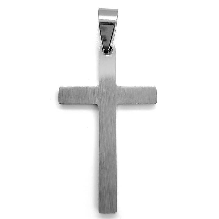 WJW - Wholesale Individual Charm/Pendant - Serenity Prayer Cross Stainless Steel Pendant