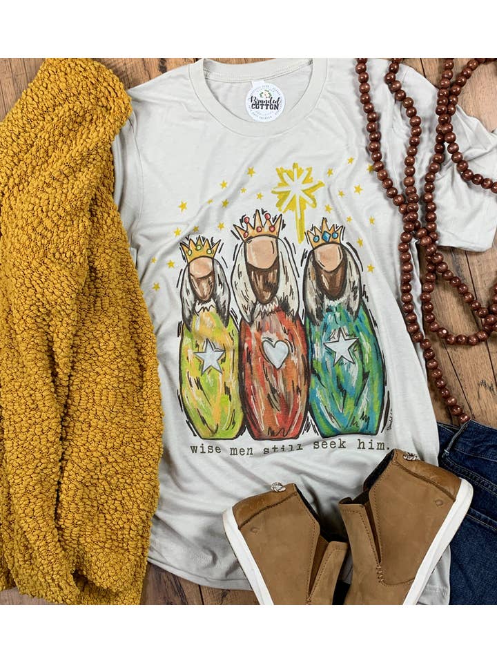 Branded Cotton - Wholesale Screen Printed T-Shirt - Women's - Wise Men Still Seek Him Tee