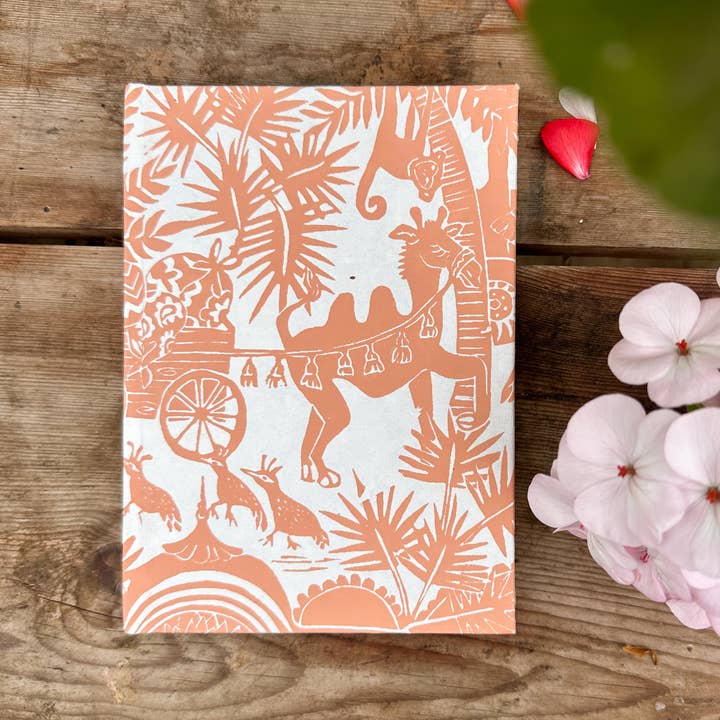 Hand Printed Hardback A5 Notebook 'Indian Toile' for wholesale by AARVEN