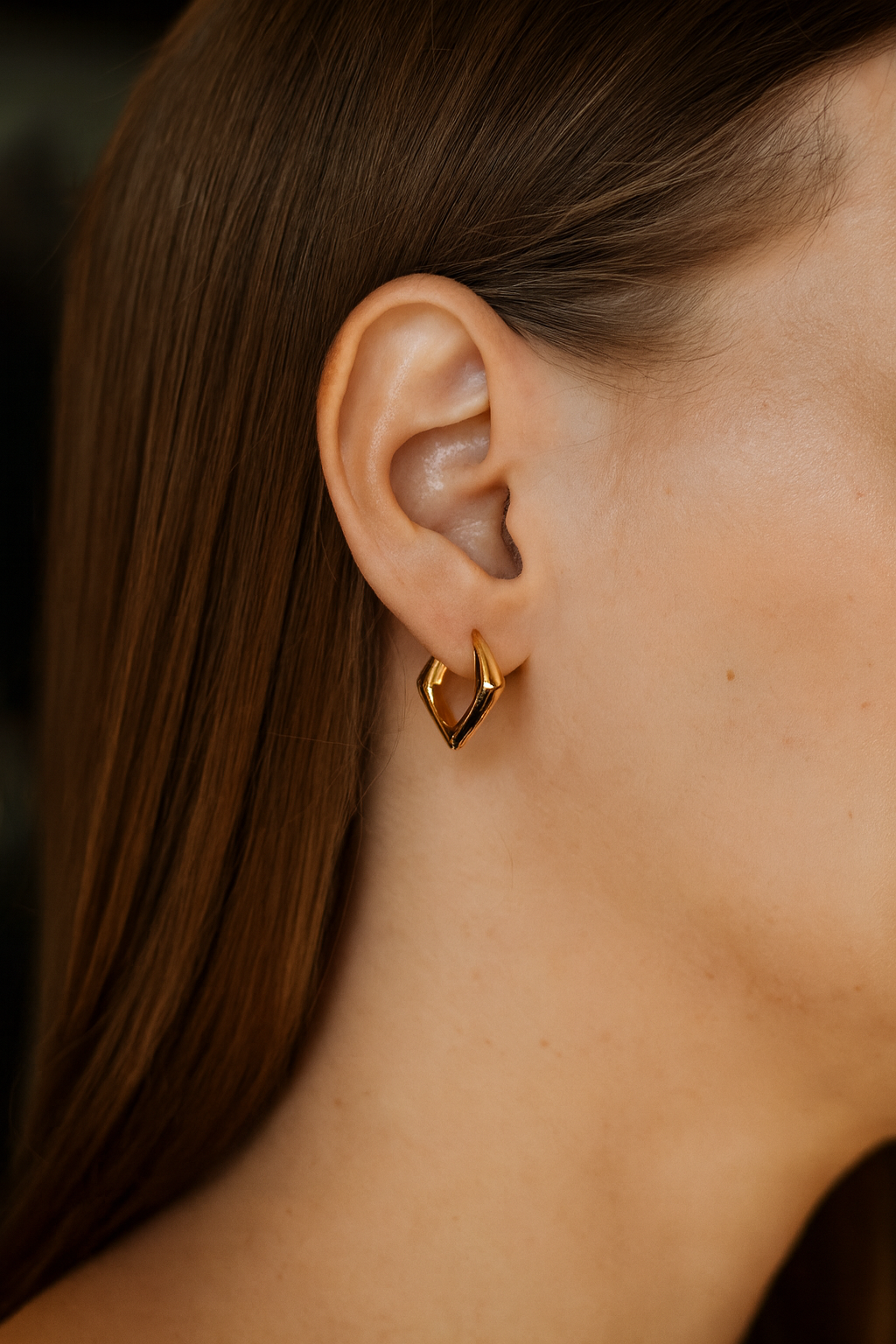 Sedy Jewelry - Wholesale Hoop Earrings - Geometric Hoop Earrings, Gold Plated Brass, 1.6 cm3