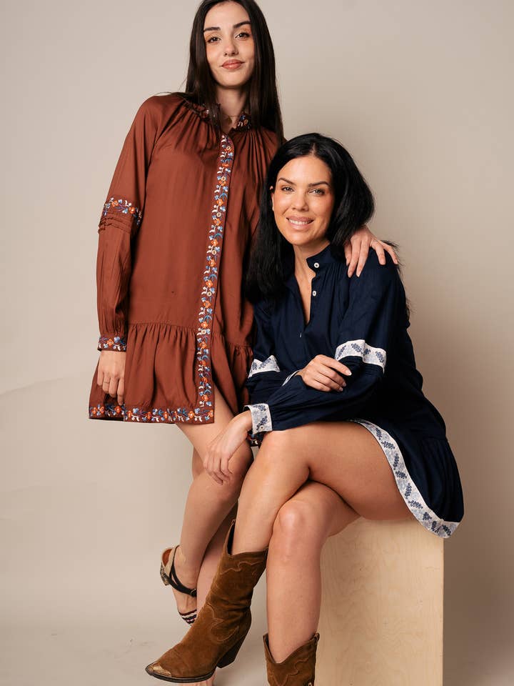 Kapda Casa - Wholesale Dress - Women's - Vestido Corto- Cinnamon1