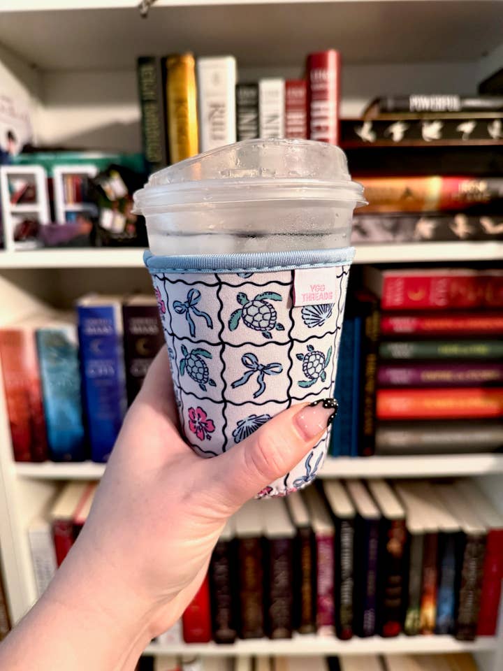 Summer Turtles Iced Coffee Drink Sleeve - Small for wholesale by YGG Threads