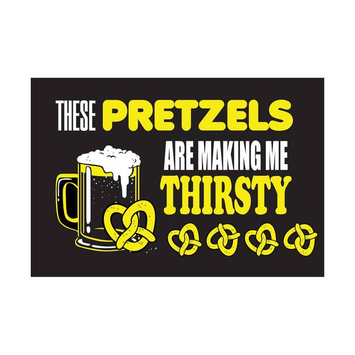 Ces bretzels me font du bien - Kramer design pour la vente par Fun Fridge Magnets