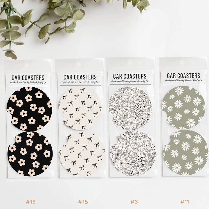Frederick Family Co. - Wholesale Car Coaster - Women's - Car Coasters, Set of 2 Car Coasters - new
