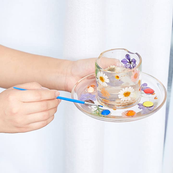 The Wine Savant / Khen Glassware - Wholesale Craft Supplies - Painter's Cup & Palette Set1