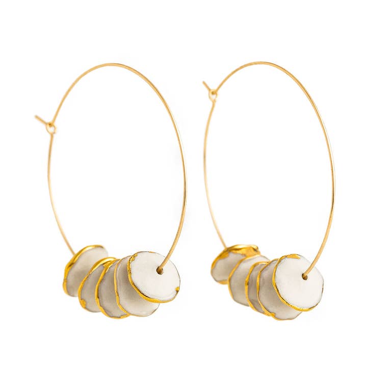 Klämd Bead Hoops - Stor för wholesale av Jenna Vanden Brink Ceramics