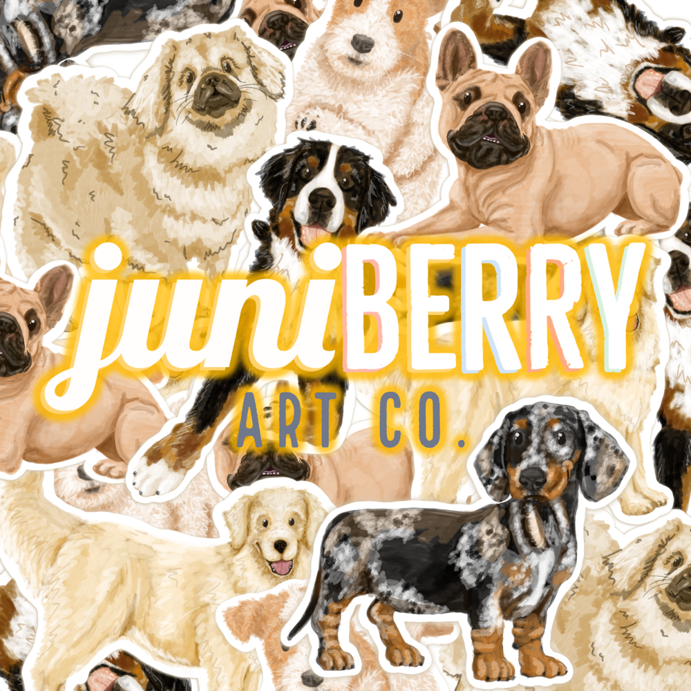 Juniberry Art Co - Wholesale Sticker - Pit Bull/ Bulldog Vinyl sticker1