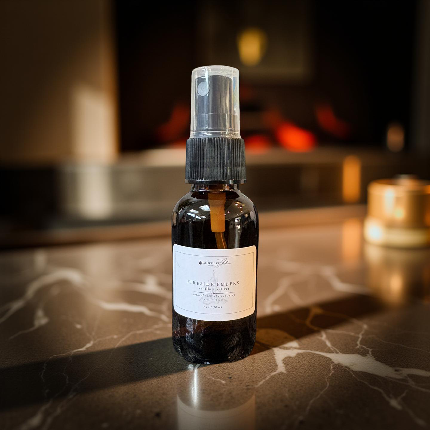 Midwest Glow - Wholesale Room & Linen Spray - Fireside Embers Room Spray0