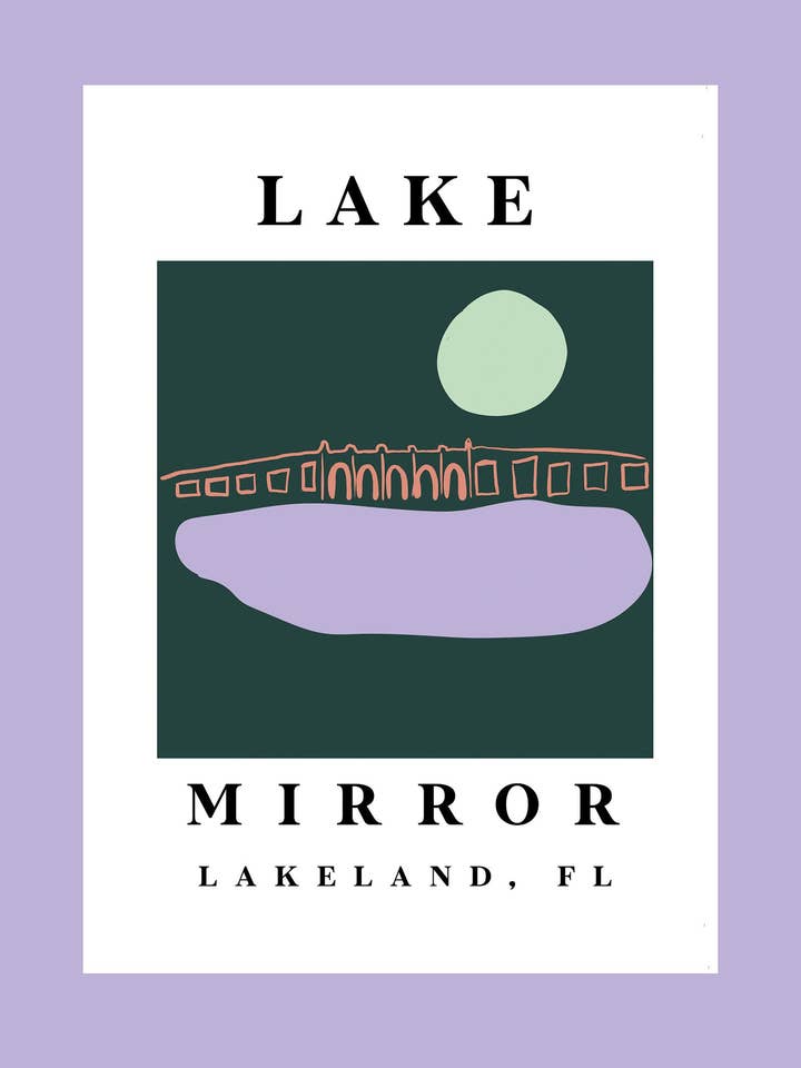 Lake Mirror Art Print for wholesale by Jenna O. Studio