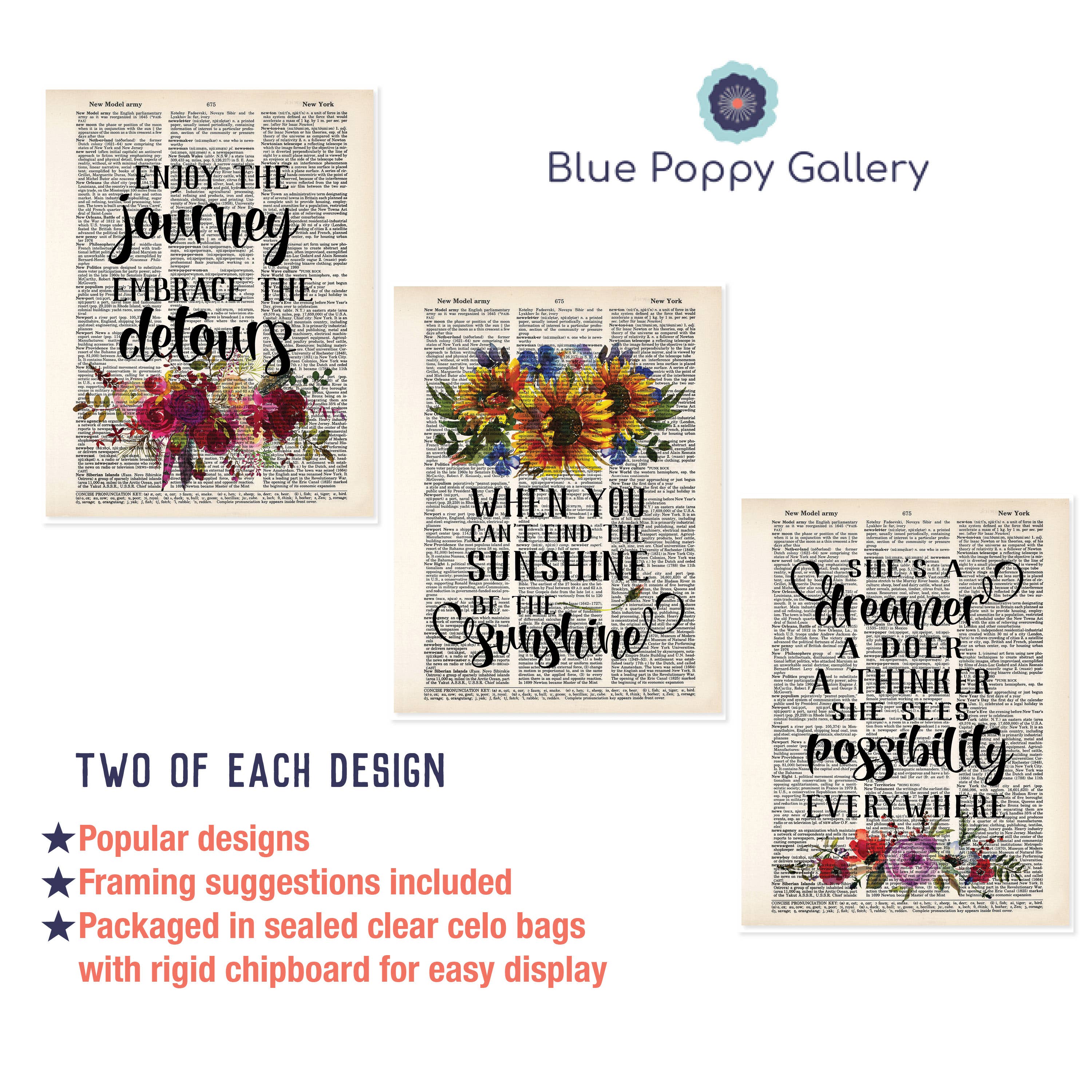 Blue Twist & Co – Engroshandel Kunsttryk – Ordbog Print Positivitet Bundle - 18 Samlede Udskrifter1