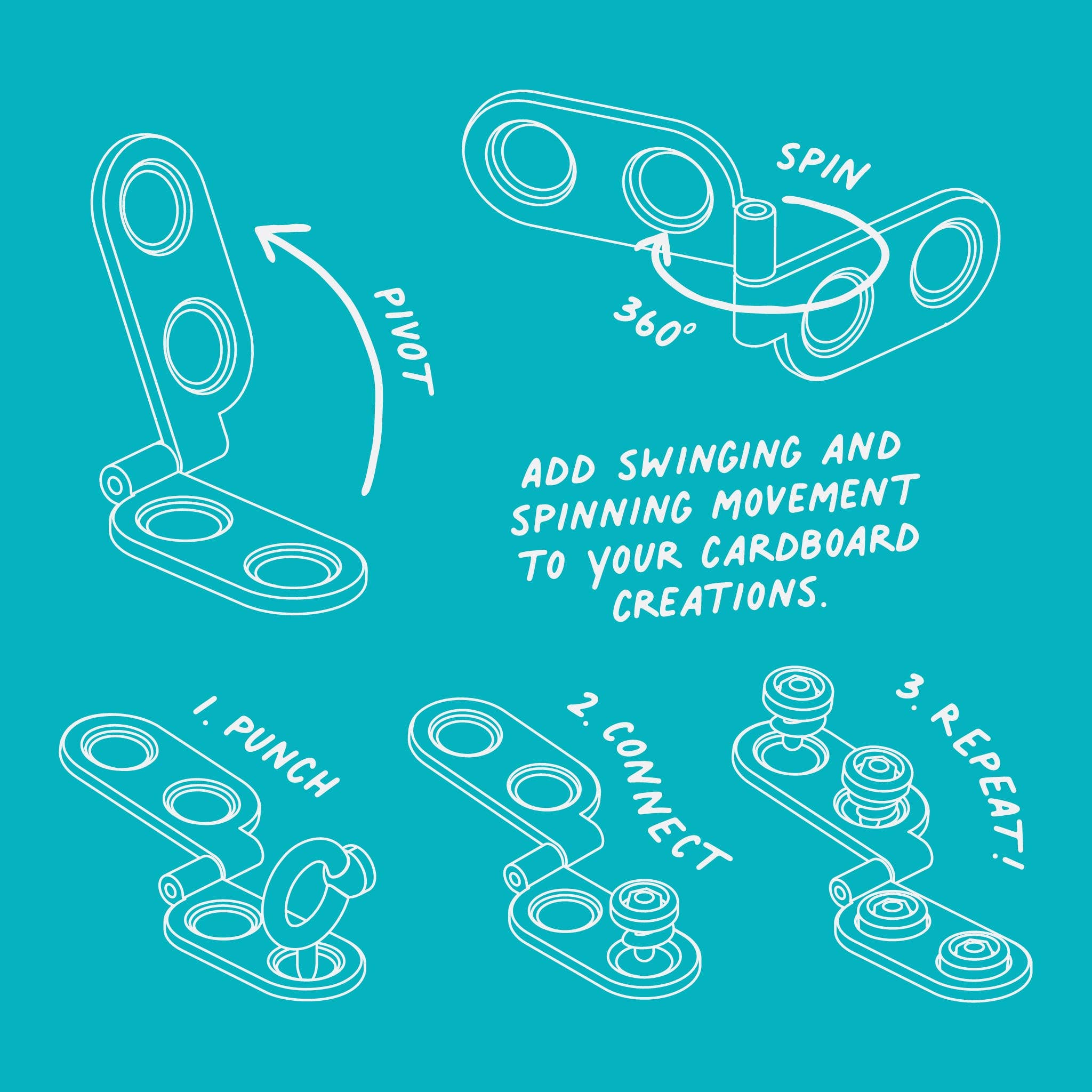 Makedo - Wholesale DIY Craft Kit - Kids - Spin-Hinge2