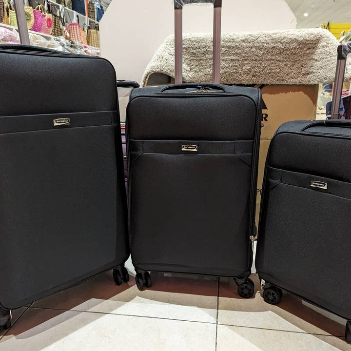 Set di 3 valigie in tessuto di buona qualità per la vendita all'ingrosso da parte di MIA LAROUGE