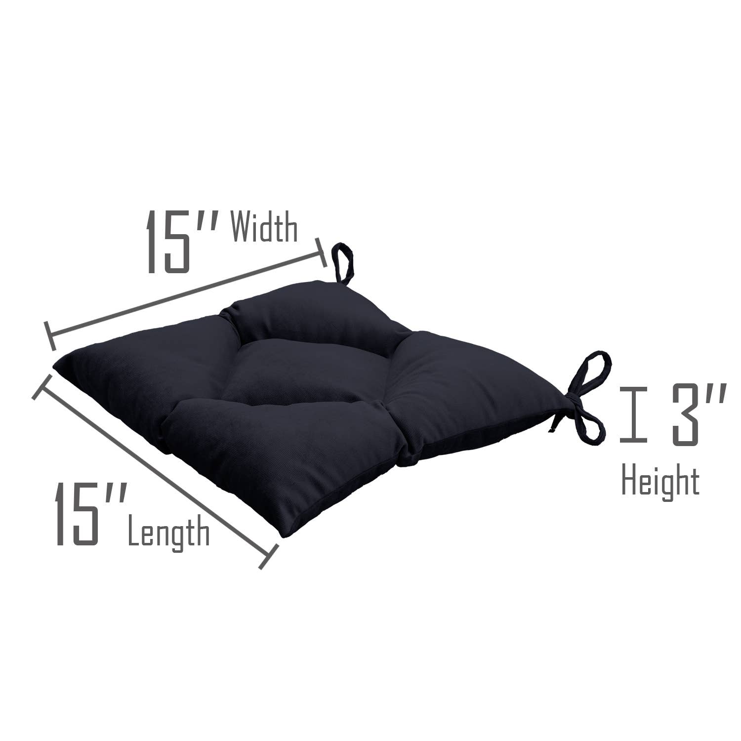 CASASRO - Venta al por mayor Cojines para sillas - CASASRO® Cojines para sillas de comedor | Juego de 4 de 40x40 cm | Tela de terciopelo suave lavable en 9 colores | Cojines con lazos para sujetar41