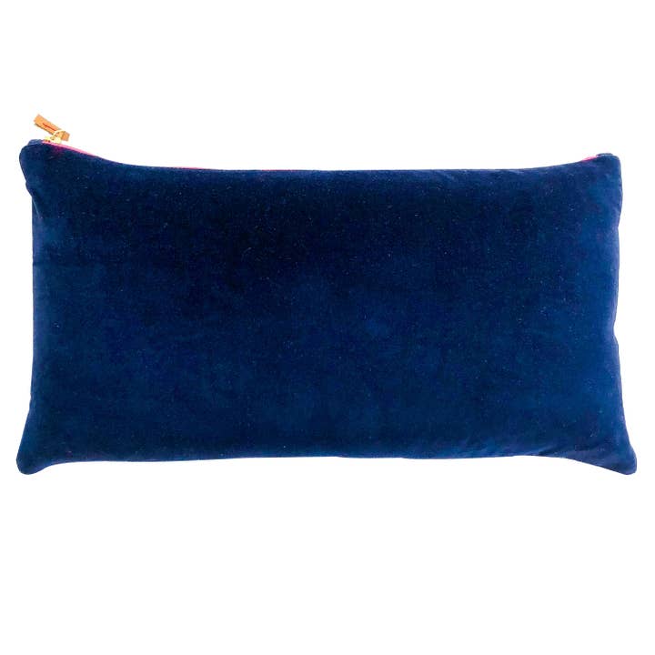 Navy Cotton Velvet Pillow Cover for wholesale by Erin Flett