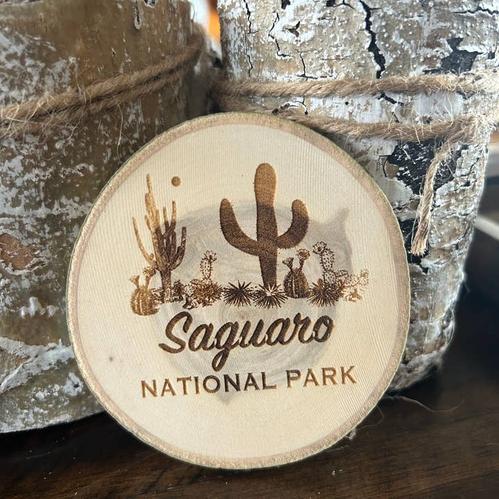 Saguaro National Park Coaster, Laser Engrave Arizona Gift for wholesale by Parks Art Collection