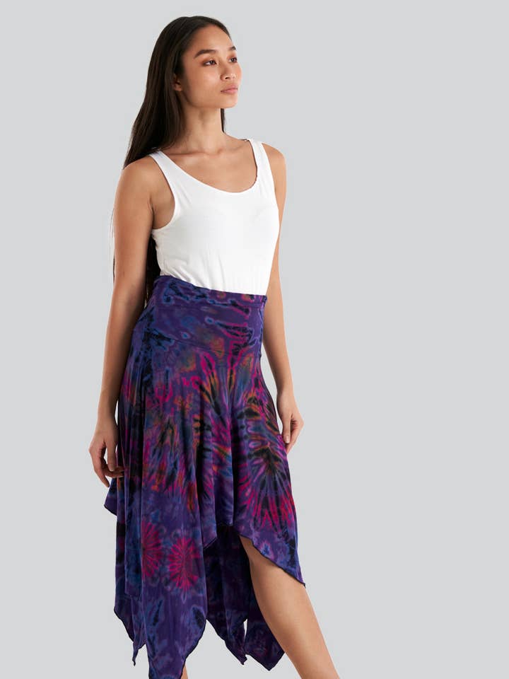 Gonna tie-dye (TH-1534) per la vendita all'ingrosso da parte di Kathmandu Imports