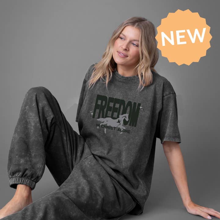 Freedom In Christ Tee for wholesale by GLO- God's Love Overcomes