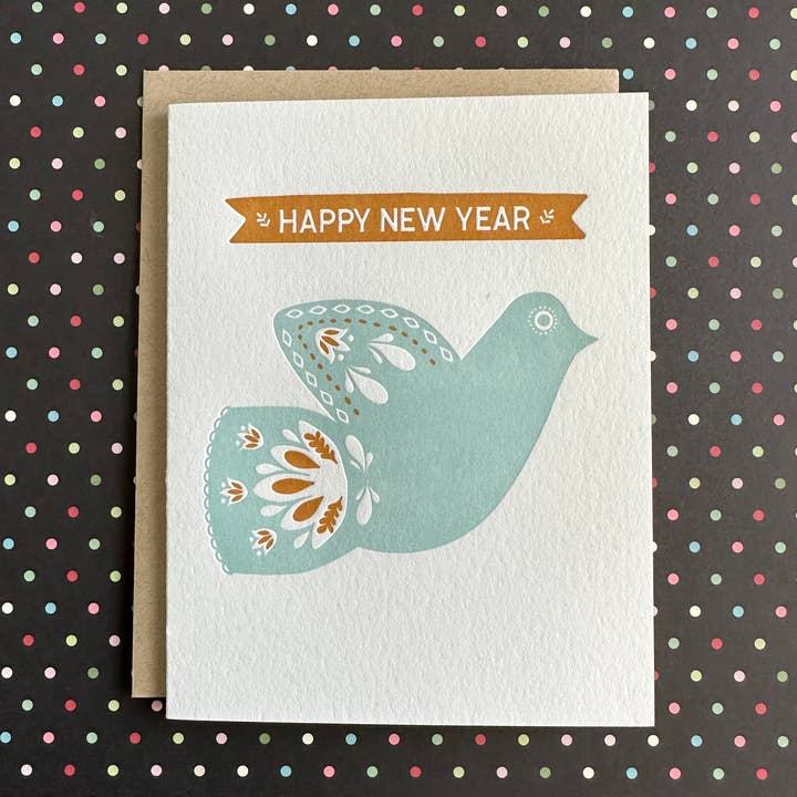 Happy New Year Dove - Single for wholesale by Lucky Bee Press