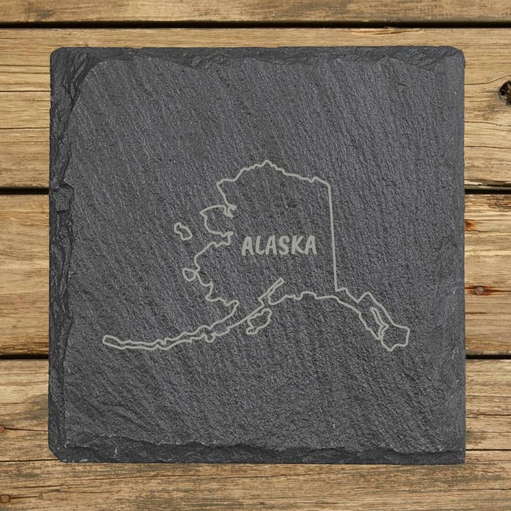 Alaska Leisteen Onderzetter – 16 Ontwerpen, Vierkant of Rond voor wholesale door Beach, Cats & Wine