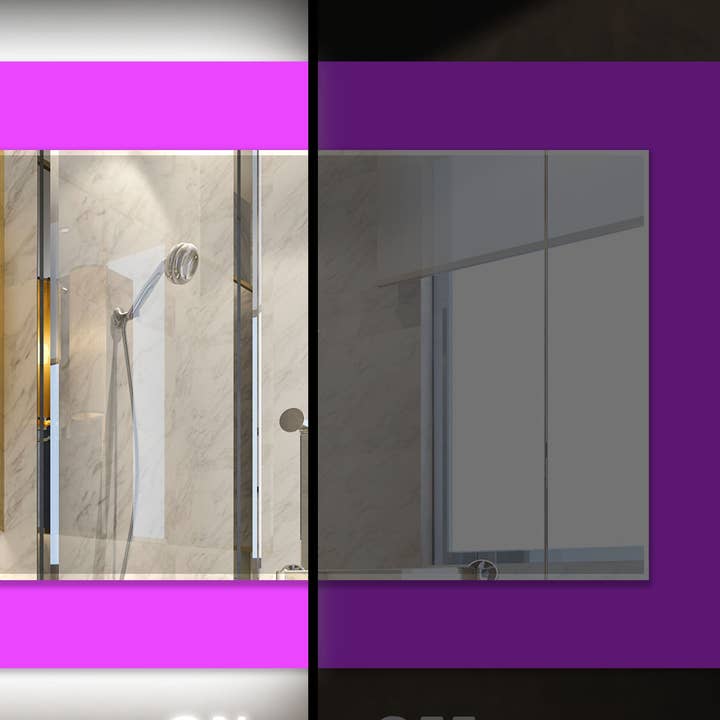 Wandspiegel van gehard glas in effen kleur voor wholesale door MyPhotostation