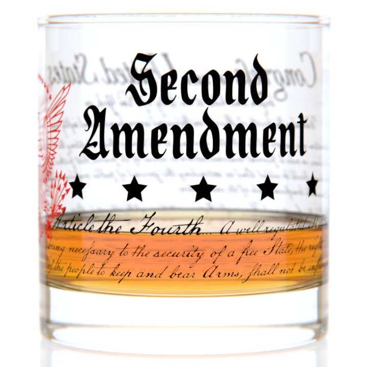 2nd Amendment - American Heritage - Rocks Glass - 11 oz for wholesale by Well Told