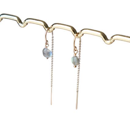 Labradorit Threader-Ohrringe für den Großhandel von Staplez Jewelry