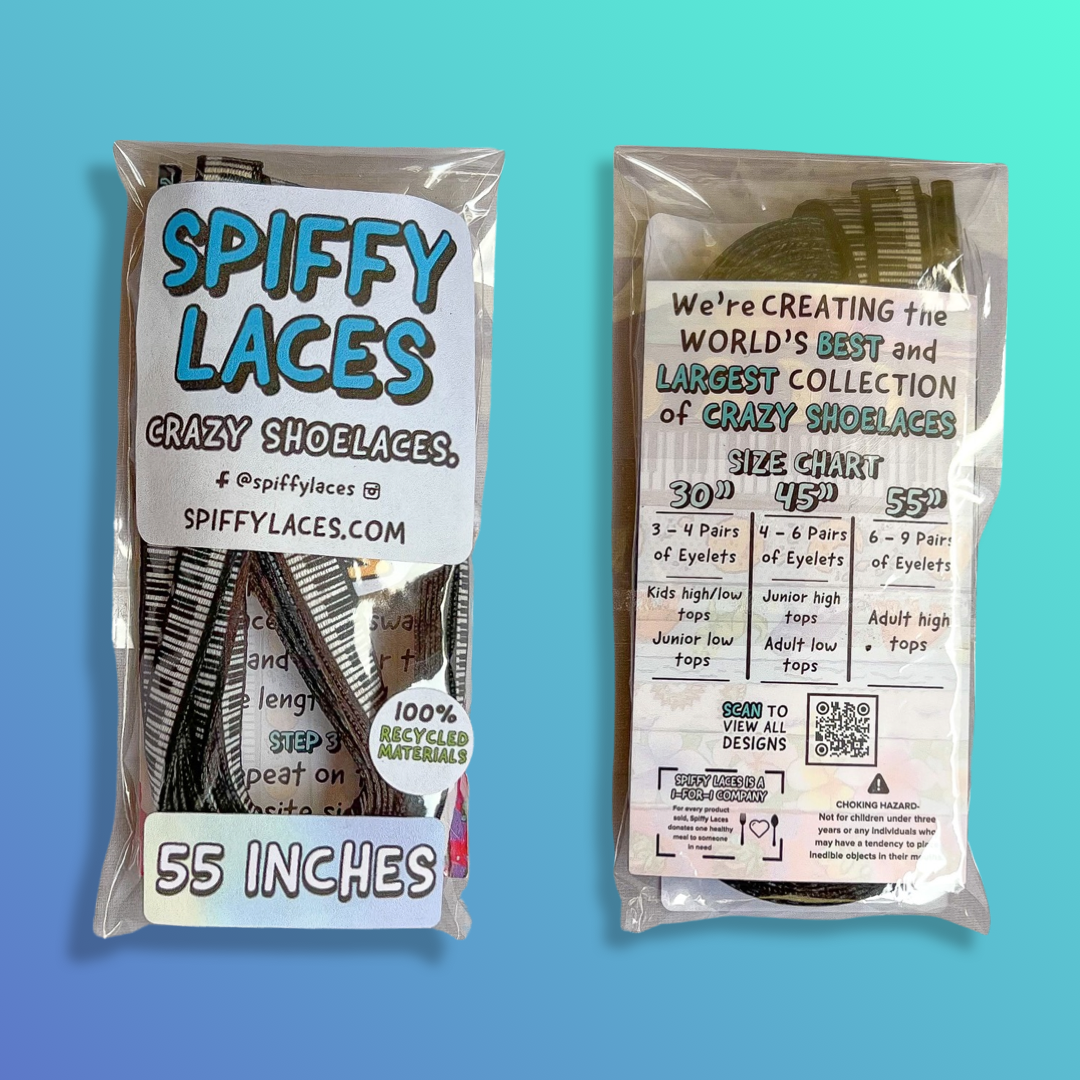 Spiffy Laces – wholesale Shoelaces – Unisex – Keyboard Shoelaces 100% Recycled FLAT Premium Shoelaces2