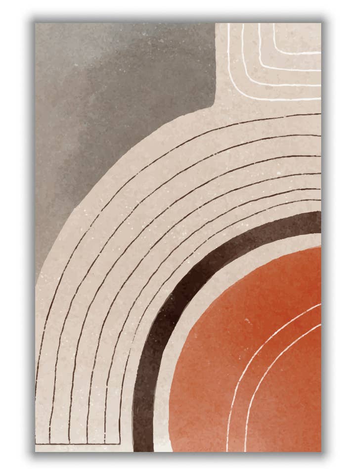 Orange Minimal Shapes #2 for wholesale by Stanley Print House