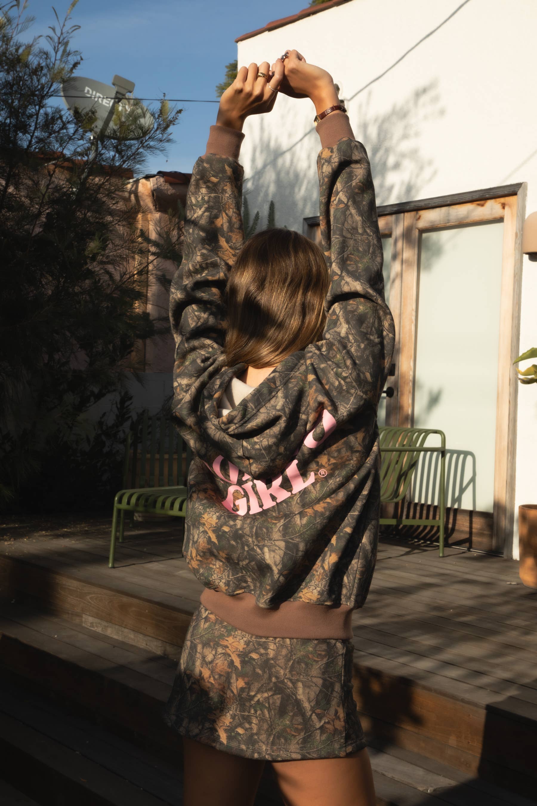 RODEOGIRL Dark Camo Cloud Fleece Oversized Soft Hoodie for wholesale on Faire8