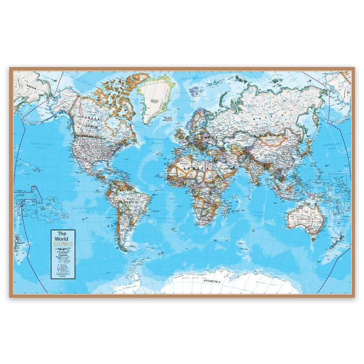 Contemporary World Wall Map for wholesale by Waypoint Geographic