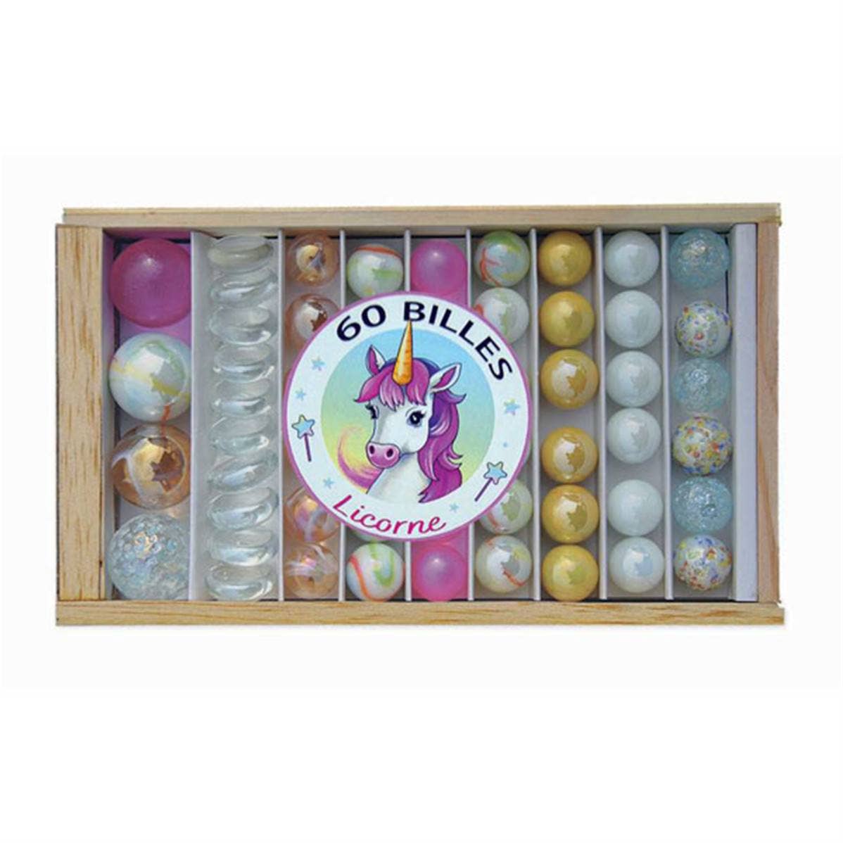 TSJJ – wholesale Classic toy – Kids – Unicorn 60 Marbles Set0