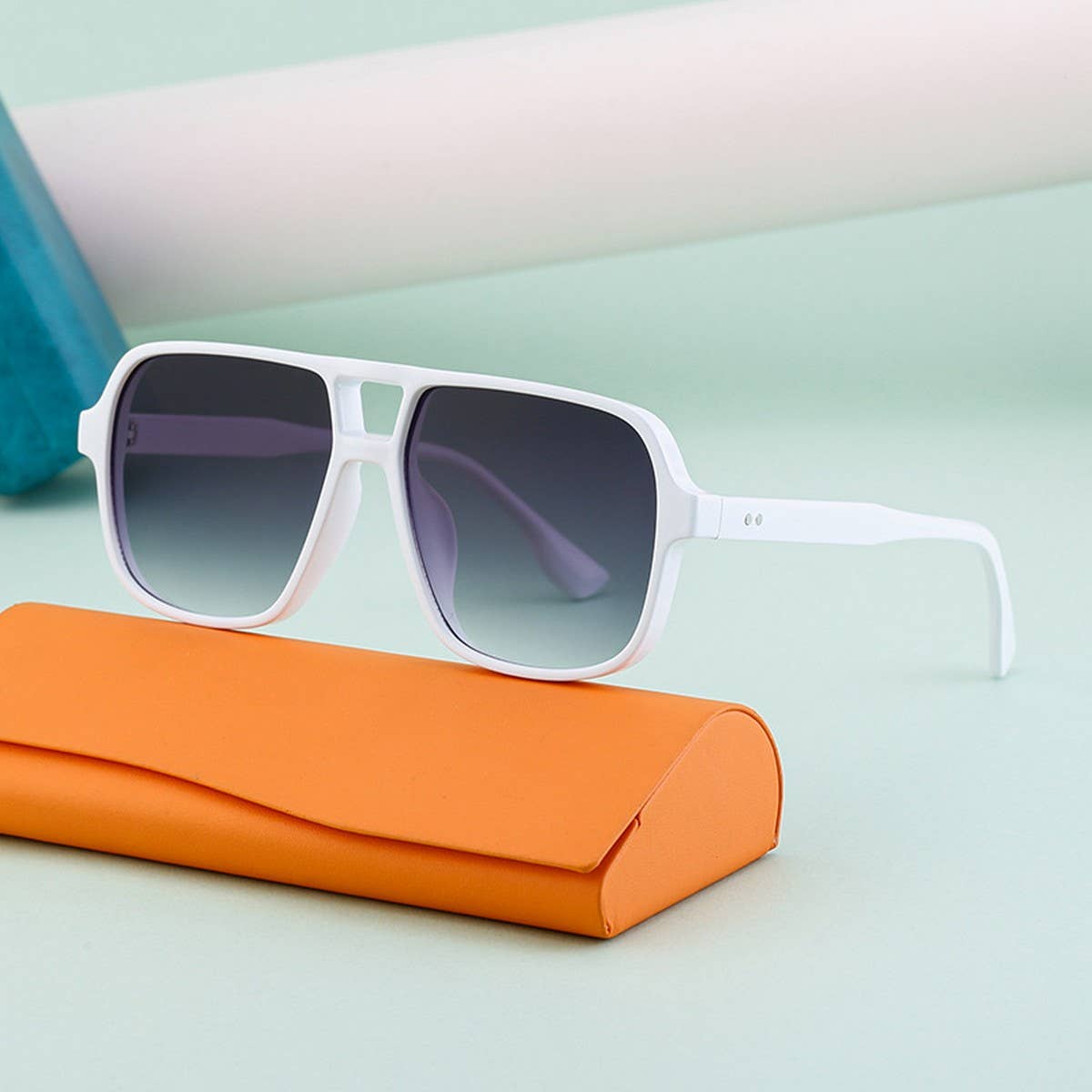 ACCITY - Wholesale Sunglasses - Unisex - DOUBLE BRIDGE LARGE FRAME DRIVING SUNGLASSES_CWASG061410