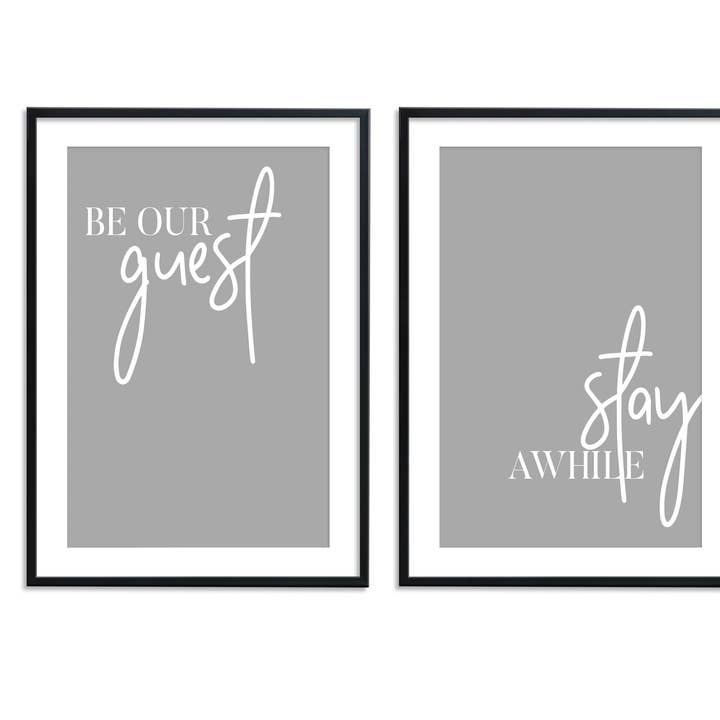 Be Our Guest | Stay Awhile Set II Prints for wholesale by D'LUXE PRINTS