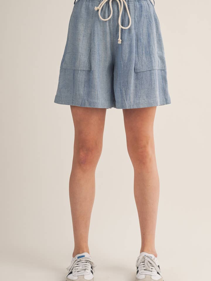 WASHED-LOOK LONGLINE SHORTS for wholesale by Mustard Seed