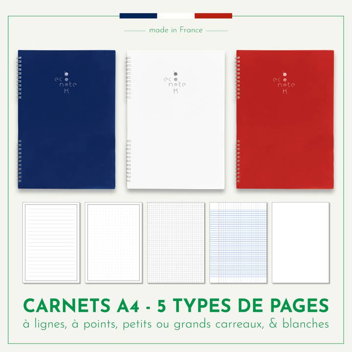 econotes - Vente Cahiers - Cahier Réutilisable econotes™ A44