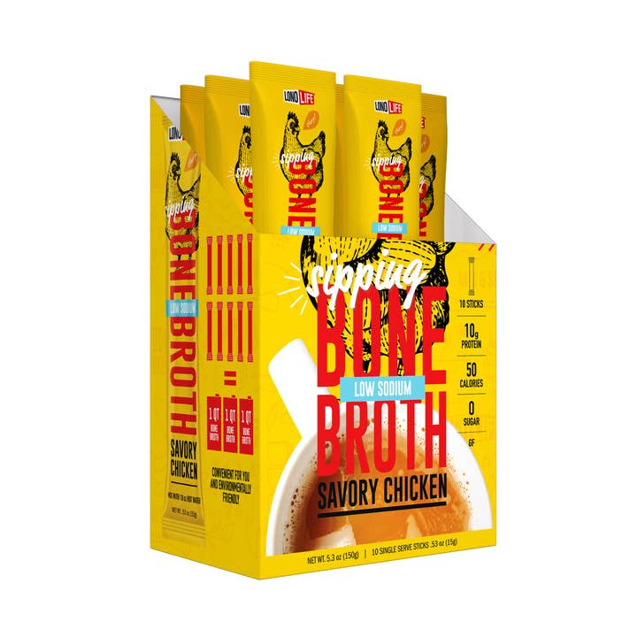 Low Sodium Chicken Bone Broth for wholesale by LonoLife