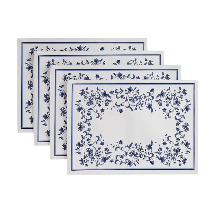 Blue Portofino Placemat 4Pc for wholesale by Avanti Linens