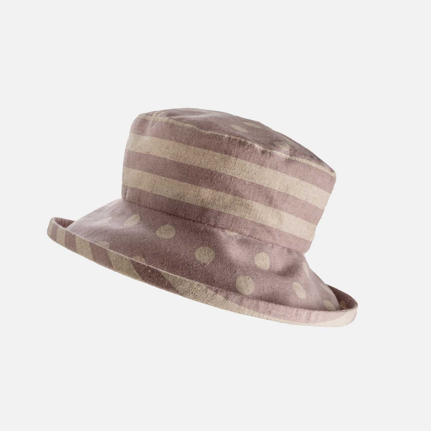Proppa Toppa Hats - Vente Chapeau de paille – femme - Chapeau de soleil japonais à rayures en lin0