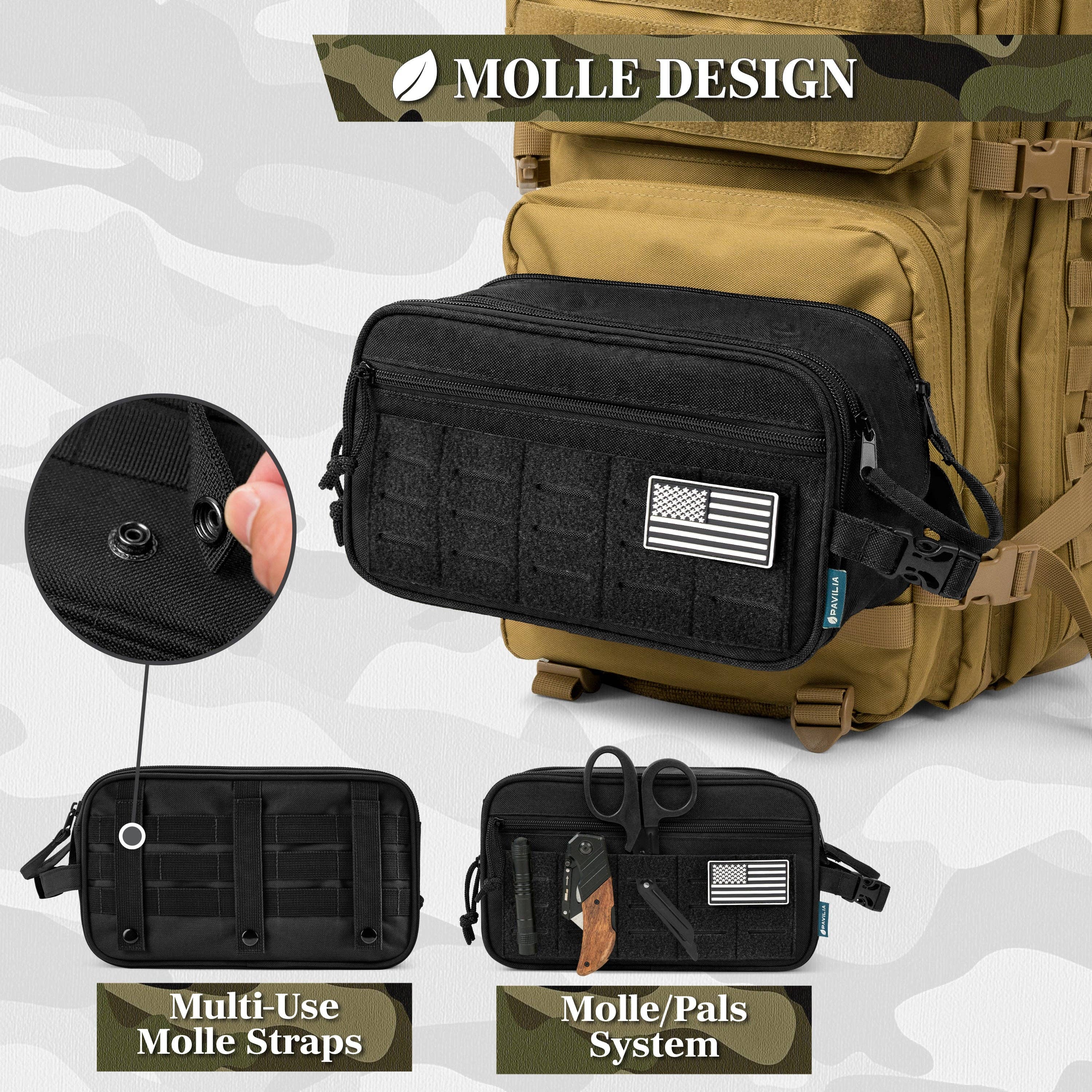 Pavilia - Venta al por mayor Neceser - Hombre - Bolsa de Aseo Táctica Militar35