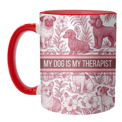 ART WOW – Caneca por atacado – Canecas 'O meu cão é o meu terapeuta'2