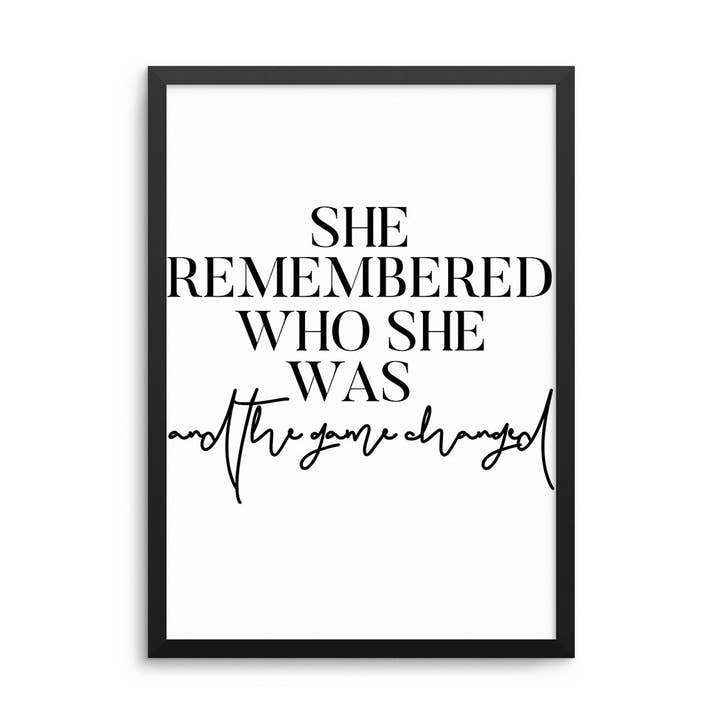 Elle se souvint de qui elle était impression. pour la vente par D'LUXE PRINTS