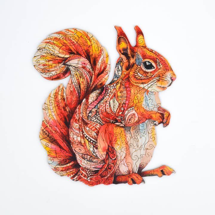 Lubiwood - Wholesale Puzzle - Adult - Adorable Squirrel Jigsaw A4 Premium Box3
